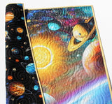 Kristin Blandford Designs Baby Quilt Kits Space Quilt Kit Baby Blanket Project Planets Science Bedding Outerspace Universe Solar System Beginner Panel Simple Quick Easy Crib Bundle