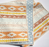 Wholecloth Quilt Kit, Arizona Tribal Baby Bedding Blanket Project, April Rhodes Art Gallery Fabrics, Light Blue Peach Brown, Panel Cheater