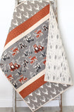 Kristin Blandford Designs Baby Quilt Kits Woodland Quilt Kit, Baby Boy, DIY Project, Forest Animals Hello Bear, Art Gallery Fabrics, Deer Fox, Simple Easy Beginner, Striped Pattern
