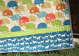 Baby Boy Deer Quilt, Baby Deer Blanket, Crib Quilt for Boys, Deer Baby Blanket Woodland Baby Shower Gift for Baby, Outdoor Meadow Trees