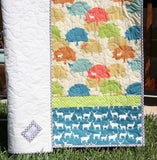 Baby Boy Deer Quilt, Baby Deer Blanket, Crib Quilt for Boys, Deer Baby Blanket Woodland Baby Shower Gift for Baby, Outdoor Meadow Trees