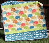 Baby Boy Deer Quilt, Baby Deer Blanket, Crib Quilt for Boys, Deer Baby Blanket Woodland Baby Shower Gift for Baby, Outdoor Meadow Trees