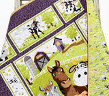 Kristin Blandford Designs Boy Quilts Baby Quilt Farm Baby Blanket Girl Ranch Animals Country Bedding Gender Neutral Pig Sheep Horse Tractor Barn Barnyard Newborn Monogram Gift