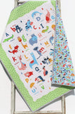 Kristin Blandford Designs Boy Quilts Baby Quilt, Noahs Ark Baptism Baby Gift Baby Crib Blankets Newborn Alphabet Nursery Bedding Boy Girl Gender Neutral Personalized Name