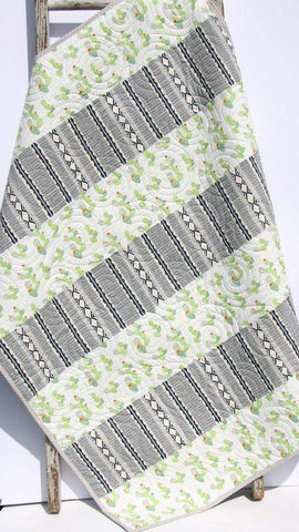 succulent crib sheet Baby Shower Gift, Cactus Nursery Decor, Handmade Quilt, Minky Baby Bla