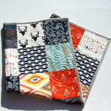 Buck Boy Quilt, Navy Red Nursery Toddler Bedding, Woodland Boy Quilt