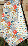 Deer Quilt, Elk Woodland Rustic Nursery Blanket, Boy Bedding Blanket