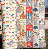 Deer Quilt, Elk Woodland Rustic Nursery Blanket, Boy Bedding Blanket