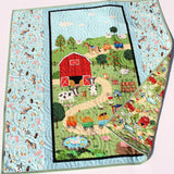 Kristin Blandford Designs Boy Quilts Farm Quilt Barnyard Animals Baby Blanket Boy or Girl Ranch Country Bedding Gender Neutral Pig Cow Horse Tractor Barn Dog Cat Newborn Gift