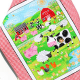 Kristin Blandford Designs Boy Quilts Farm Quilt Barnyard Animals Baby Blanket Boy or Girl Ranch Country Bedding Gender Neutral Pig Sheep Cow Horse Tractor Barn Barnyard Dog Gift