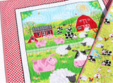Kristin Blandford Designs Boy Quilts Farm Quilt Barnyard Animals Baby Blanket Boy or Girl Ranch Country Bedding Gender Neutral Pig Sheep Cow Horse Tractor Barn Barnyard Dog Gift
