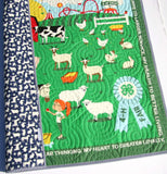 Kristin Blandford Designs Boy Quilts Farm Quilt, Gender Neutral Baby Blanket, Boy or Girl, Ranch Animals, Country Bedding, Pig Goat Cow Sheep Horse Barn Barnyard Gift Fair