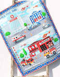 Kristin Blandford Designs Boy Quilts First Responders Handmade Baby Quilt Fire Truck Baby Blanket Police Nursery Bedding Rescue Ambulance Helicopter Safety Hero Boy or Girl