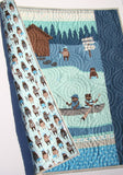 Fishing Quilt Baby Boy Bedding Woodland Lodge Lake Forest Bears