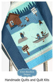 Fishing Quilt Baby Boy Bedding Woodland Lodge Lake Forest Bears