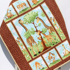 Giraffe baby quilt top