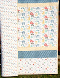 Kristin Blandford Designs Boy Quilts LAST ONE Barn Animal Quilt Gender Neutral Boys or Girls Cot Farm Crib Bedding Barnyard Cows Tractors Toddler, Baby Blanket, Nursery Decor