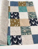 Kristin Blandford Designs Boy Quilts LAST ONES Rustic Baby Bedding, Aztec Baby Quilt, Tribal Nursery, Feather Crib Quilt, Brown Tan Green Navy Blue, Patchwork, Toddler Quilt, Decor