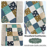 Kristin Blandford Designs Boy Quilts LAST ONES Rustic Baby Bedding, Aztec Baby Quilt, Tribal Nursery, Feather Crib Quilt, Brown Tan Green Navy Blue, Patchwork, Toddler Quilt, Decor