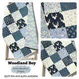 Nursery Fox Woodland, Boy Crib Blanket, Rustic, Stag Baby Blanket, Crib Bedding, Nursery Decor, Navy Blue, Bears, Toddler Blanket, Boy Gift