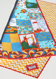 Oh the Places You'll Go Dr Seuss Baby Quilt, Nursery Bedding, Baby Blanket