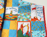 Oh the Places You'll Go Dr Seuss Baby Quilt, Nursery Bedding, Baby Blanket