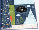 Kristin Blandford Designs Boy Quilts Quilts, Baby Blanket, Woodland Baby Quilt, Nursery Decor, Forest Animals, Fox Deer Bear Camping Mountains Personalized Name Boy Gift Brave