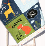Kristin Blandford Designs Boy Quilts Quilts, Baby Blanket, Woodland Baby Quilt, Nursery Decor, Forest Animals, Fox Deer Bear Camping Mountains Personalized Name Boy Gift Brave