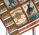 Rodeo Quilt, Western Baby Blanket, Homemade Personalized Crib Bedding, Cowboy Nursery Theme, Boots Horseshoes Monogram Name Boy Decor Stars
