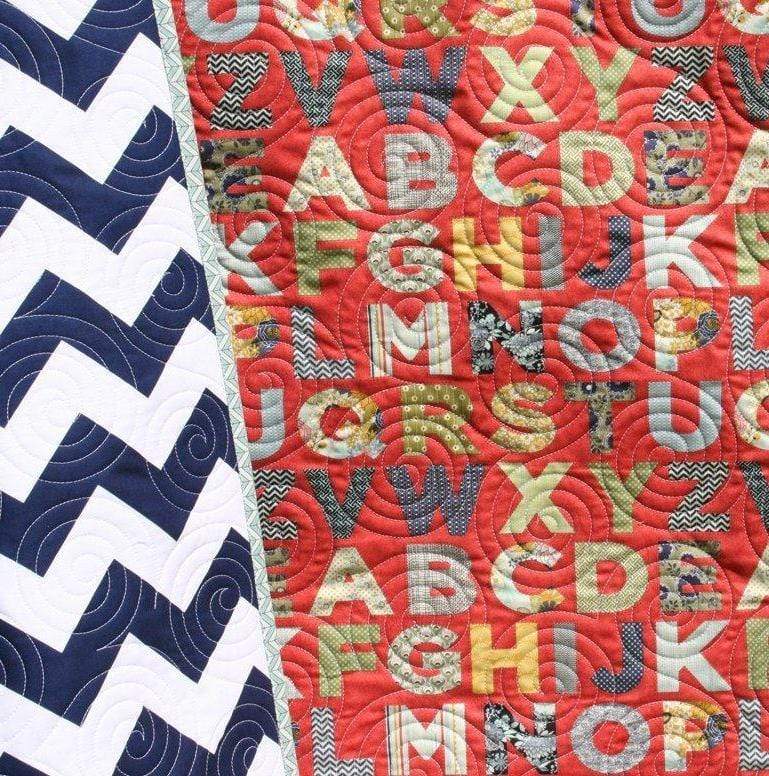 SALE, Chevron Baby Quilt, Baby Gift, Hipster Baby, ABCs Blanket, Alphabet Crib Bedding, Nursery Decor, Boys or Girls, Baby Shower Gift Quilt