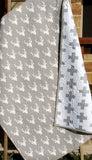 SALE Modern Crib Bedding, Quilts, Gray Buck Blanket, Buck Baby Quilt, for Sale, Deer Nursery Decor, Plus Signs, Geometric Minimalist Toddler