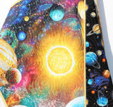Kristin Blandford Designs Boy Quilts Space Quilt Planets Crib Bedding Solar System Quilt Science Nursery Decor Astronomy Blanket for Baby Cot Black Moon Rocket Boys Moon Sun