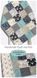 Kristin Blandford Designs Boy Quilts Teepee Deer Boy Quilt, Blue Woodland Bedding Baby and Toddler