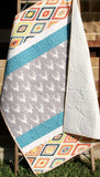 Tribal Deer Quilt, Baby Toddler Bed Blanket Modern Nursery