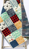 Kristin Blandford Designs Boy Quilts Woodland Quilt, Buffalo Plaid, Woodland Boy Plaid Check Nursery, Deer Buck Baby Blanket, Boy Bedding