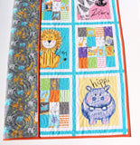 Kristin Blandford Designs Colorful Animals Quilt Kit, Crib Blanket, Quilting DIY Sewing Project, Boy or Girl, Beginner Quilt Kit, Panel Fabrics, Crayola Lion Zebra