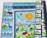 Kristin Blandford Designs Dino Baby Quilt, Dinosaur Baby Blanket, Nursery Crib Bedding, Newborn Boy