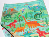 Kristin Blandford Designs Dino Quilt Kit Dinosaur Panel Quick Easy Fun Beginner Project Fabrics Baby Boy Child Kid Crib Quilt Green Blue Brown Sewing Patterns Sale