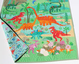 Kristin Blandford Designs Dino Quilt Kit Dinosaur Panel Quick Easy Fun Beginner Project Fabrics Baby Boy Child Kid Crib Quilt Green Blue Brown Sewing Patterns Sale