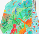 Kristin Blandford Designs Dino Quilt Kit Dinosaur Panel Quick Easy Fun Beginner Project Fabrics Baby Boy Child Kid Crib Quilt Green Blue Brown Sewing Patterns Sale