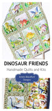 Kristin Blandford Designs Dinosaur Quilt for Baby or Toddler, Prehistoric Animals Adventures Boy Crib Bedding, Little Boy Blanket, Newborn Name Initials