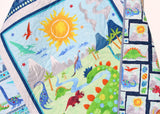Kristin Blandford Designs Dinosaur Quilt Kit, Dino Panel, Quick Easy Fun, Beginner Project Fabrics, Baby Boy Child Kid, Crib Quilt Green Blue Navy Sewing Pattern Sale