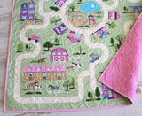 Kristin Blandford Designs Dreamland Girls Playmat Quilt Kit Panel Baby Blanket Project Toddler Size Minky Backing Roadways Play Mat Toy Activity Imagination Adventure