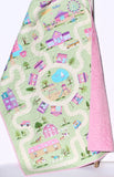 Kristin Blandford Designs Dreamland Girls Playmat Quilt Kit Panel Baby Blanket Project Toddler Size Minky Backing Roadways Play Mat Toy Activity Imagination Adventure