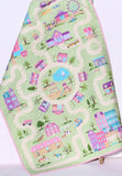 Kristin Blandford Designs Dreamland Girls Playmat Quilt Kit Panel Baby Blanket Project Toddler Size Minky Backing Roadways Play Mat Toy Activity Imagination Adventure