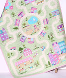 Kristin Blandford Designs Dreamland Girls Playmat Quilt Roadway Baby Blanket Nursery Bedding Modern Personalized Name Toddler Minky Interactive Cars Play Mat Gift