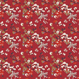 Kristin Blandford Designs Fall Fabric Bundle, Fat Quarter Half Yard and Yards Art Gallery Fabrics Autumn Winter Prints, Trinkets Fusion, Navy Blue Brown Red Floral