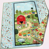 Kristin Blandford Designs Farm Animal Quilt Kit Quick Easy Fun Beginner Project Quilting Fabrics Baby Nursery Farm Bedding Cow Horse Pig Barnyard Newborn Panel