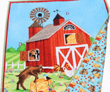 Kristin Blandford Designs Farm Quilt, Gender Neutral Baby Blanket, Boy or Girl, Barnyard Ranch Animals