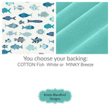 Kristin Blandford Designs Fishing Quilt Kit Plaid Stripe Rustic Woodland Bedding Crib Blanket Quilting Project Baby Quilt Kit Toddler Size Minky Fish Plaid Strip